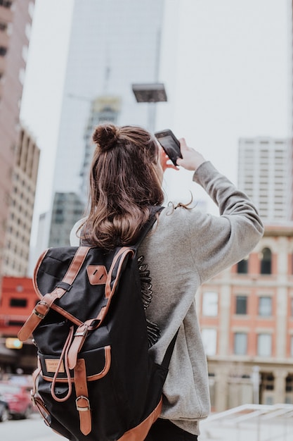 Girl taking photo